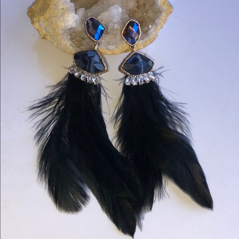 Feather Cocktail Earrings